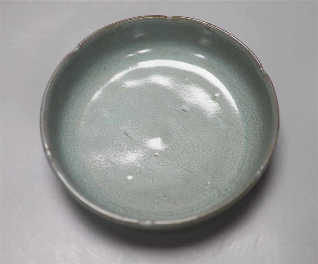 A Chinese Ru type dish, diameter 13.5cm